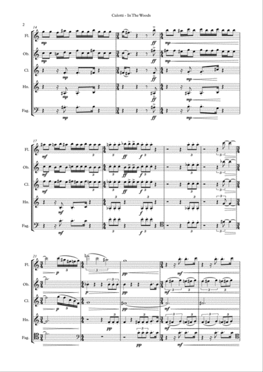 In the Woods In the Woods Woodwind Quintet scores gallery preview page 4