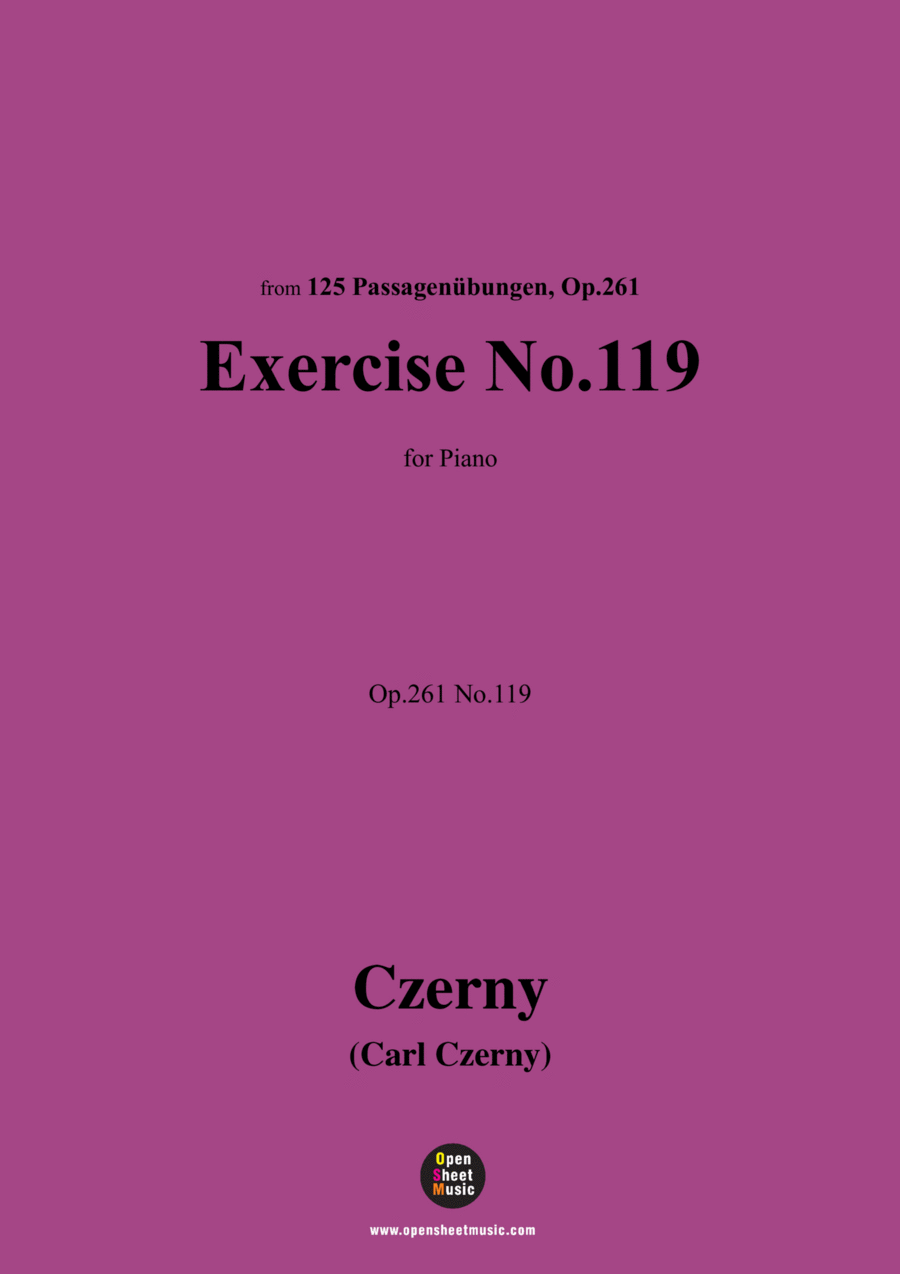 C. Czerny-Exercise No.119,Op.261 No.119 Piano Method scores gallery preview page 1
