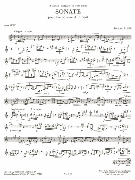 Sonata (alto Saxophone)