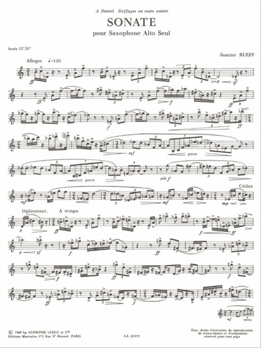 Sonata (alto Saxophone) Sonata (alto Saxophone) Alto Saxophone scores gallery preview page 2