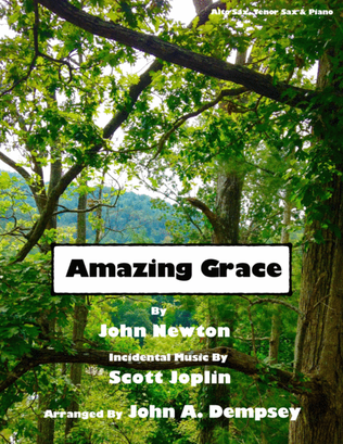 Book cover for Amazing Grace / The Entertainer (Trio for Alto Sax, Tenor Sax and Piano)