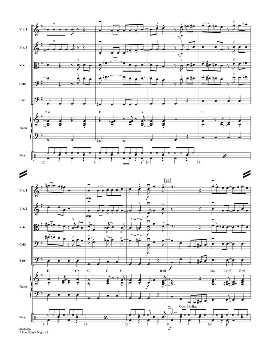 A Hard Day's Night - Full Score Orchestra scores gallery preview page 4