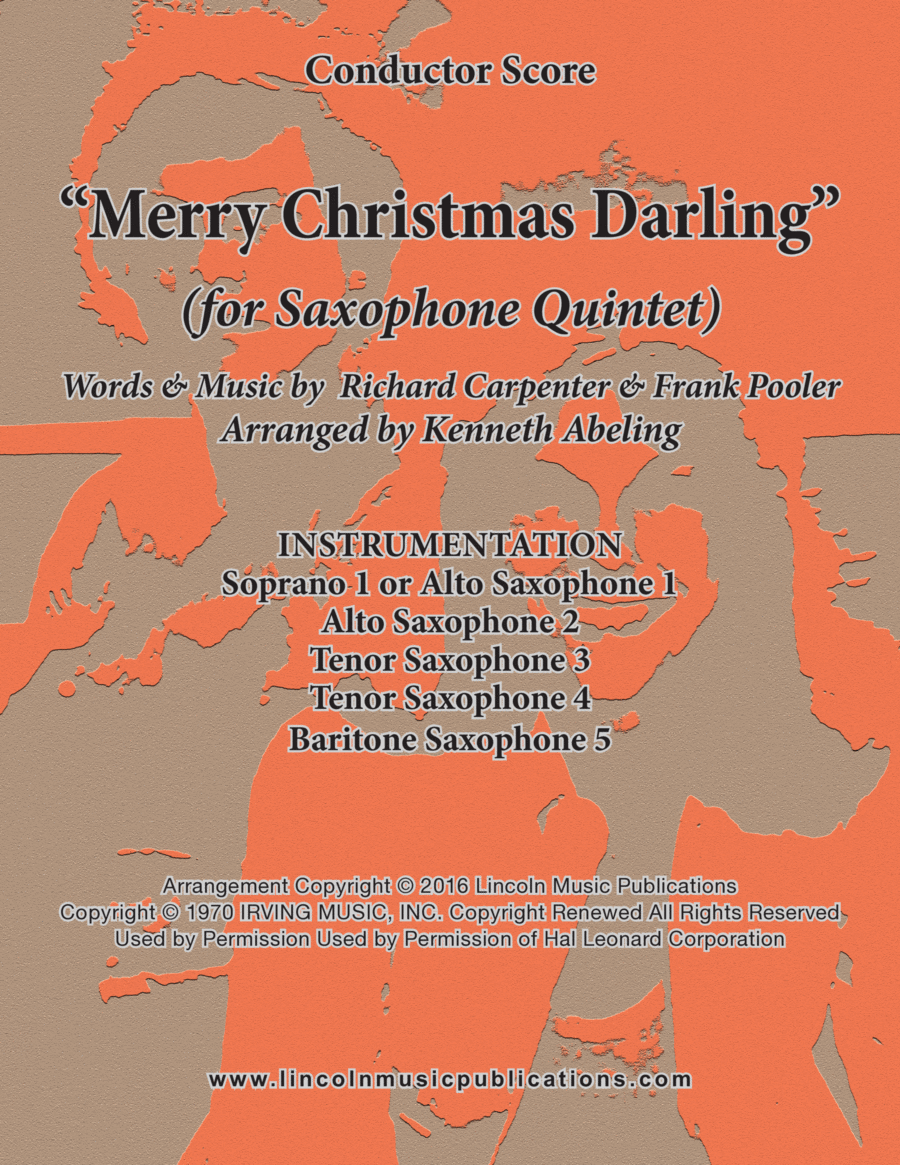 Merry Christmas, Darling Saxophone Quintet scores gallery preview page 1