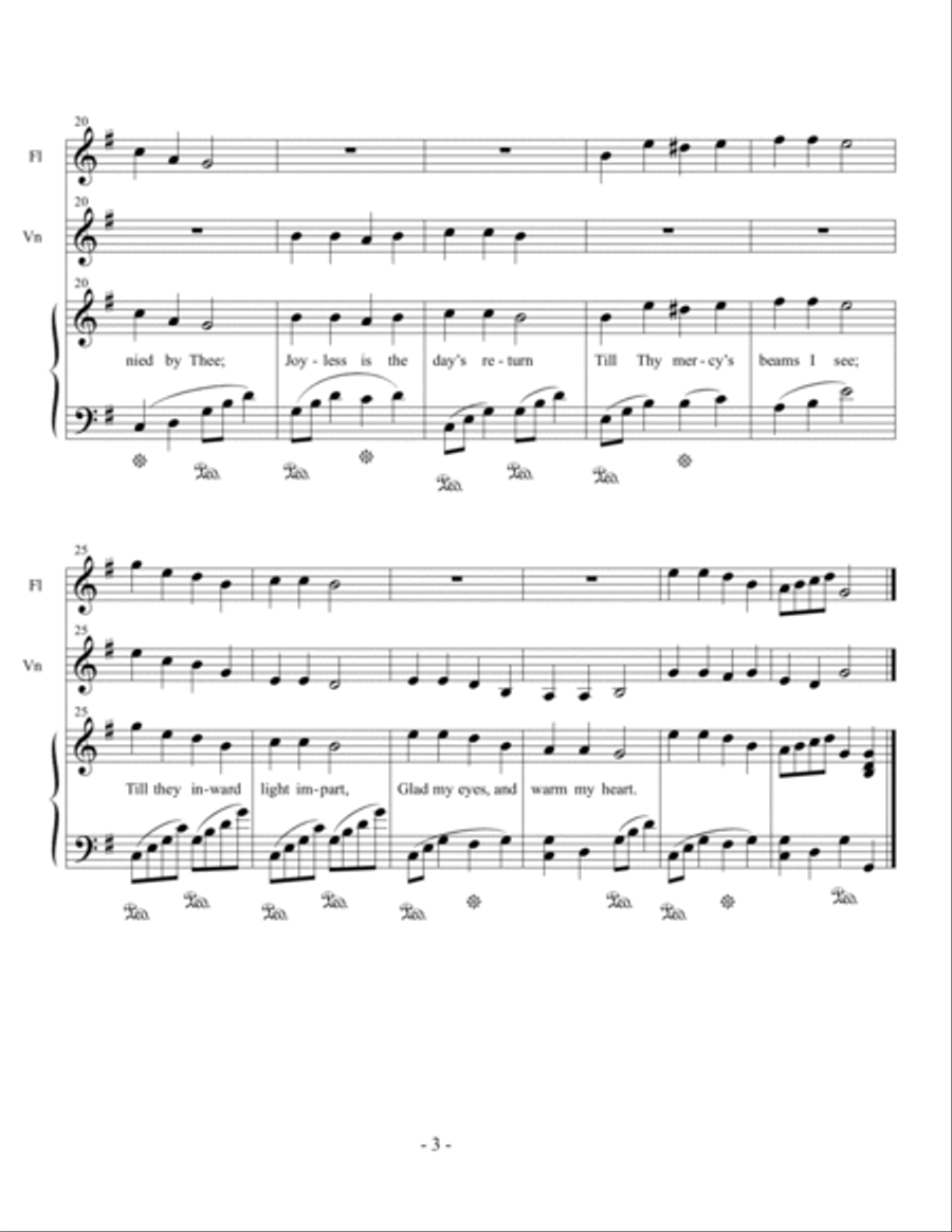 Easter Prelude for Piano, Flute and Violin Flute scores gallery preview page 3