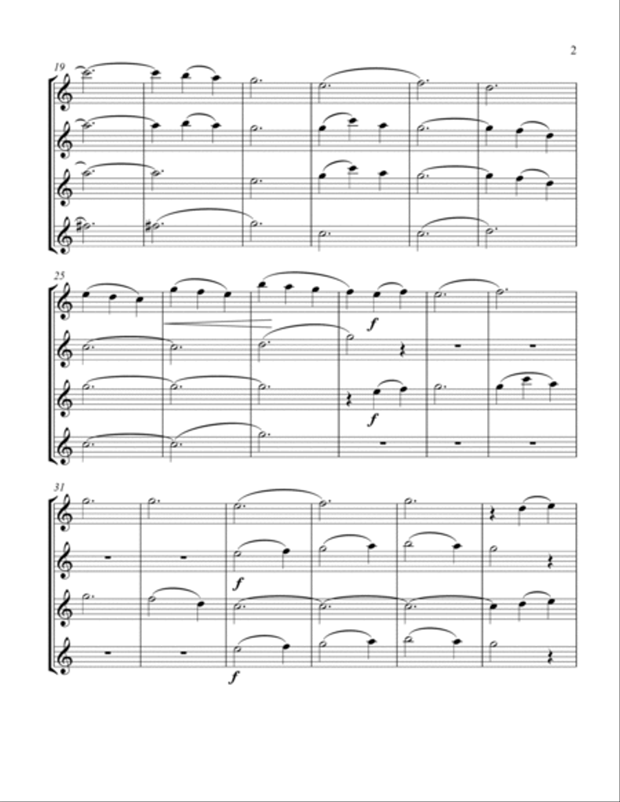 The Most Wonderful Time Of The Year Flute Quartet scores gallery preview page 3