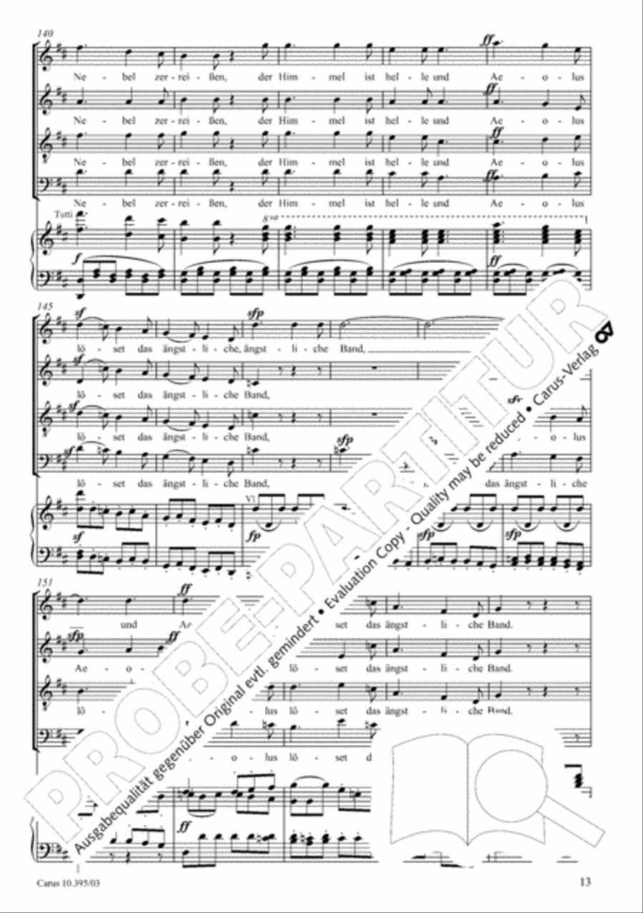 Calm Sea and Prosperous Voyage 4-Part scores gallery preview page 14