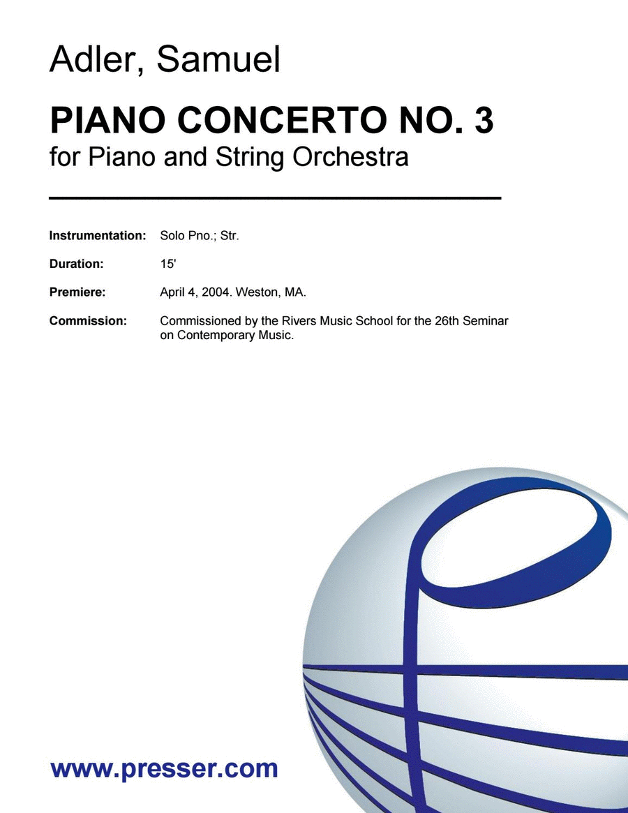Piano Concerto No. 3 Piano Concerto No. 3 Orchestra scores gallery preview page 1