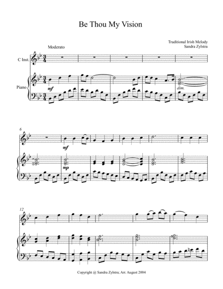 Be Thou My Vision (treble C instrument solo) image number null