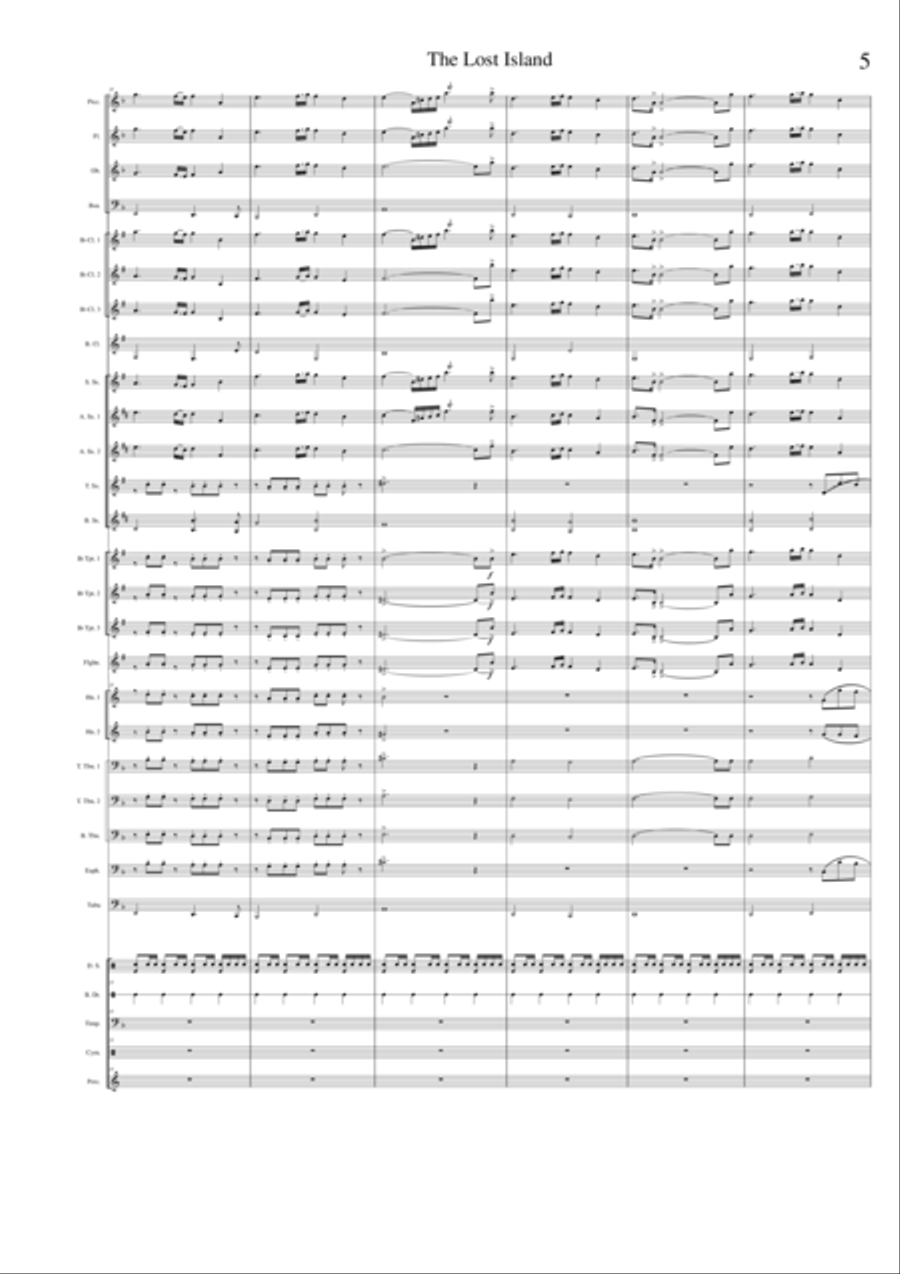 The Lost Island (Fantasy for Band) - Dinis Rego Concert Band scores gallery preview page 5