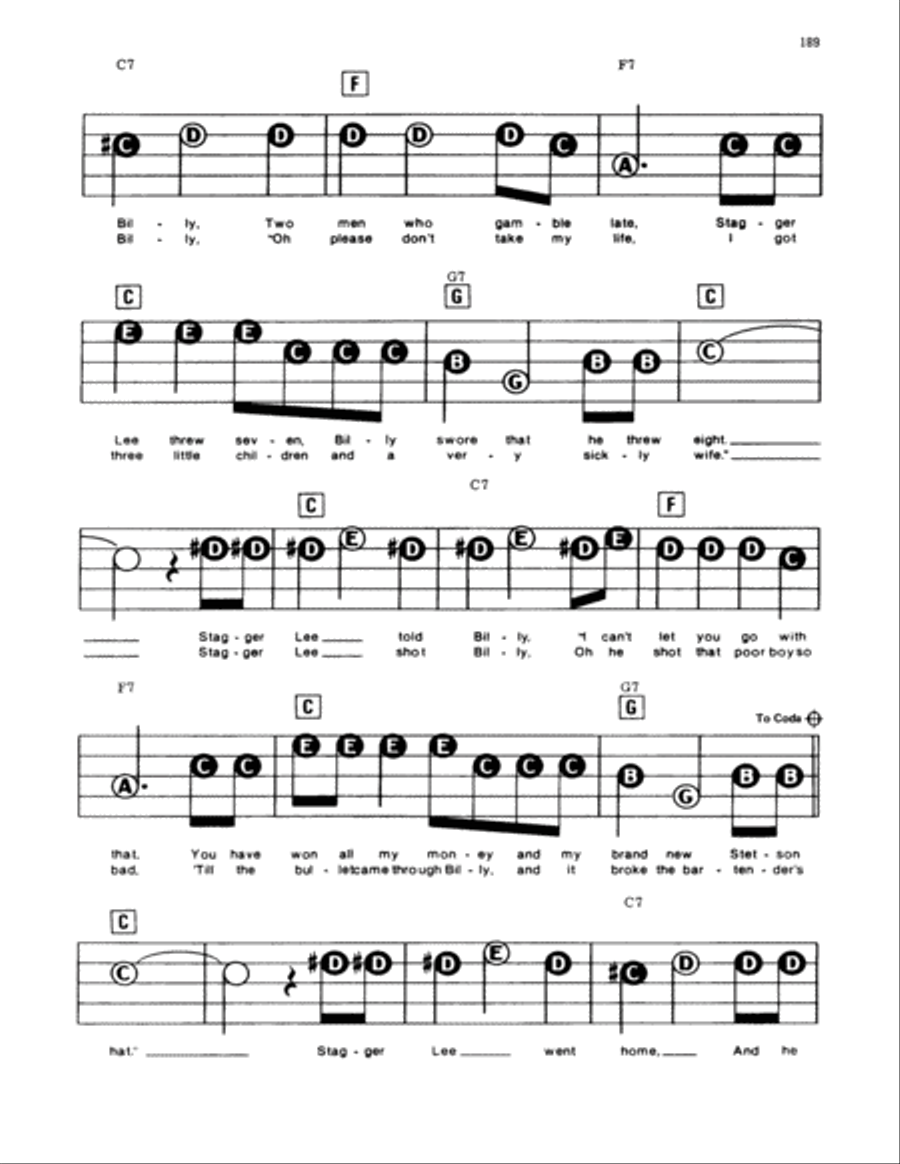 Stagger Lee Electronic Keyboard scores gallery preview page 2