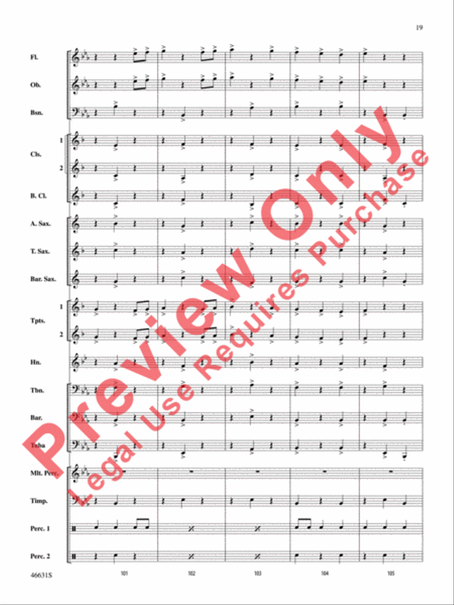 Suite of Carols, Selections from Concert Band scores gallery preview page 20