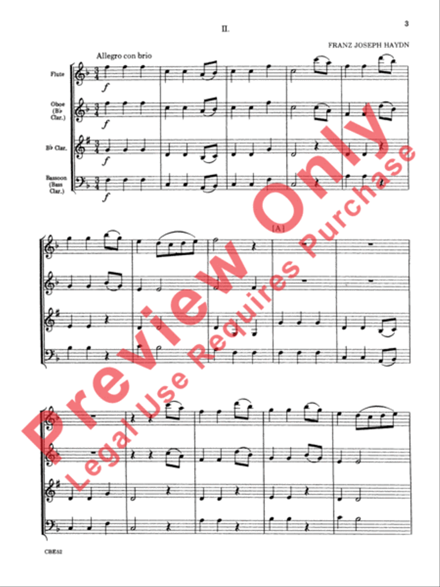 Two German Dances Woodwind Quartet scores gallery preview page 4