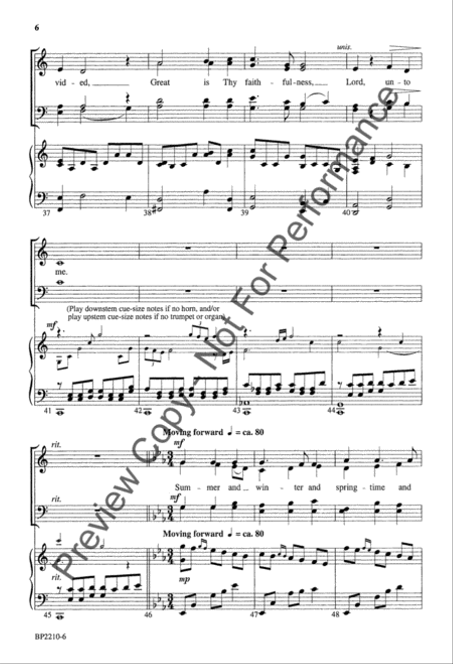 Great Is Thy Faithfulness - Forrest 4-Part scores gallery preview page 5
