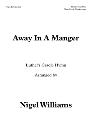 Book cover for Away In A Manger, Duet for Flute and Clarinet