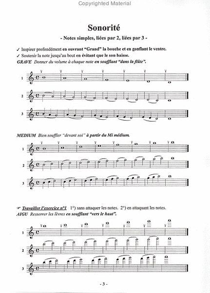 Guide du jeune flutiste. exercices preparatoires pour la sonorite et l'apprentissage des notes