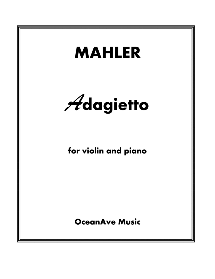 Adagietto from Symphony #5 Adagietto from Symphony #5 Violin Solo scores gallery preview page 1