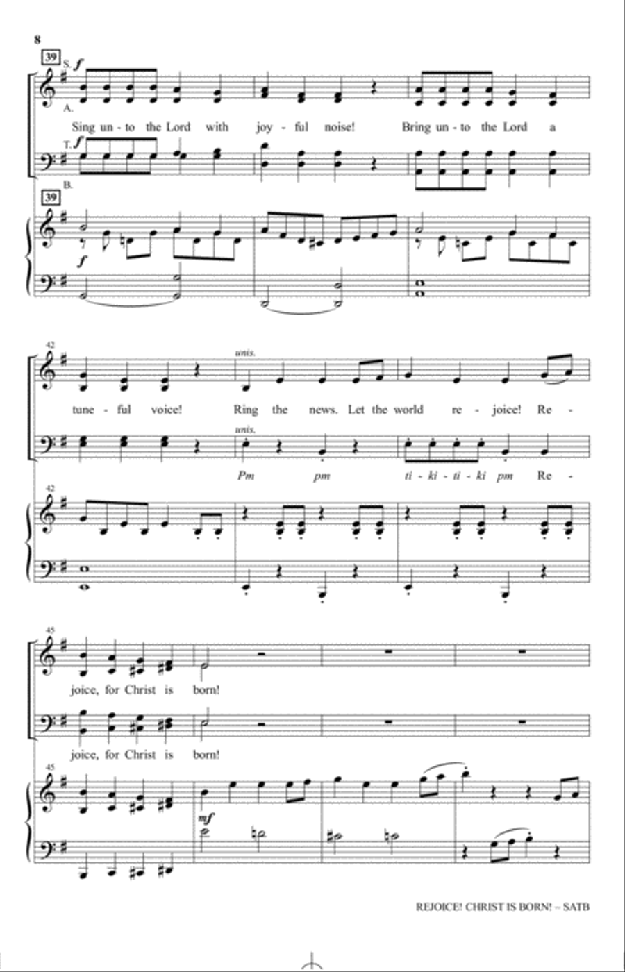 Rejoice! Christ Is Born! Rejoice! Christ Is Born! 4-Part scores gallery preview page 6
