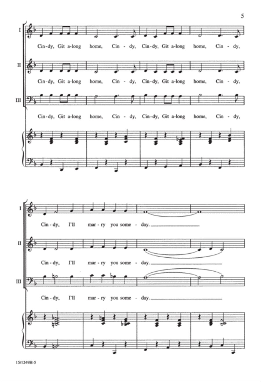 Cindy Cindy 3-Part scores gallery preview page 6