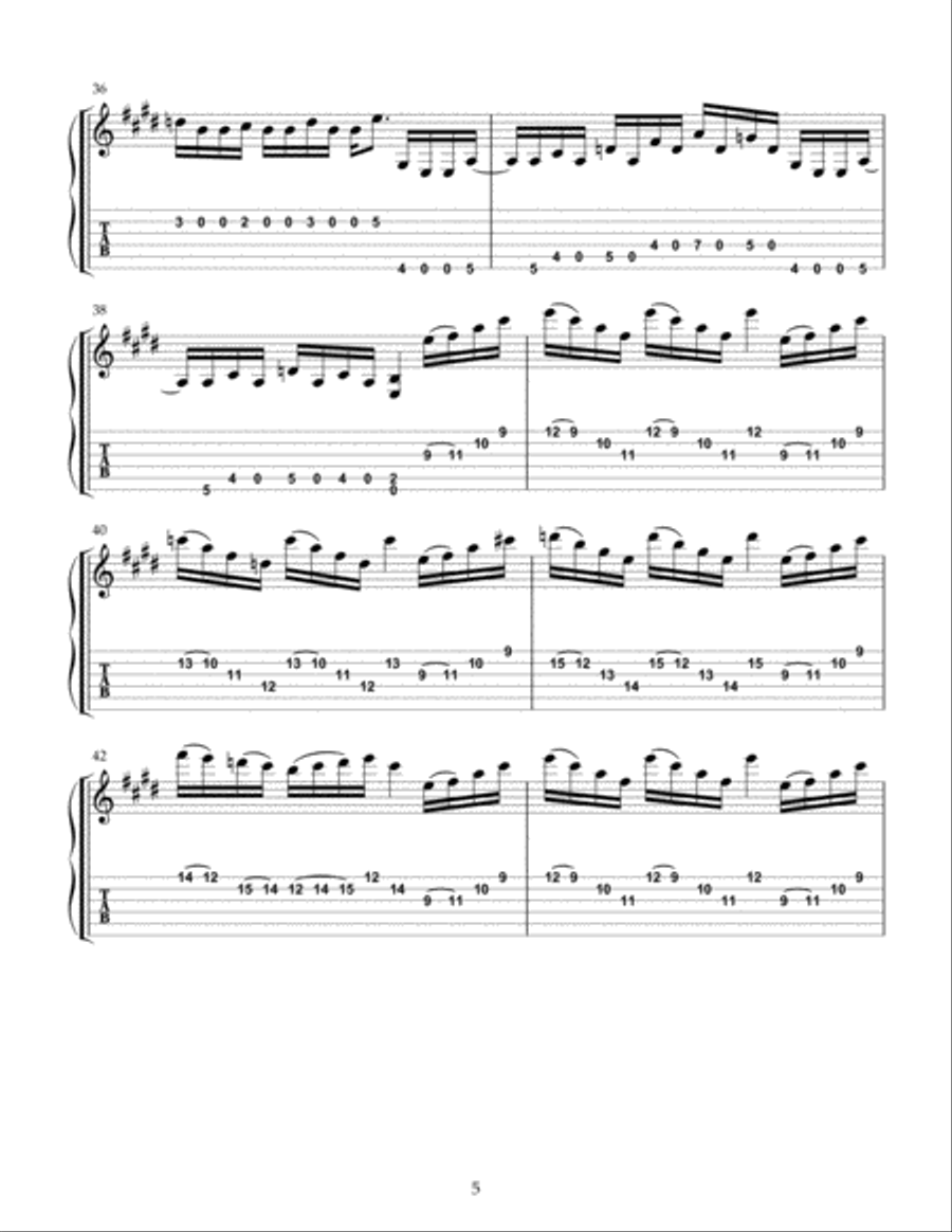 Lift Off Lift Off Guitar Tablature scores gallery preview page 5