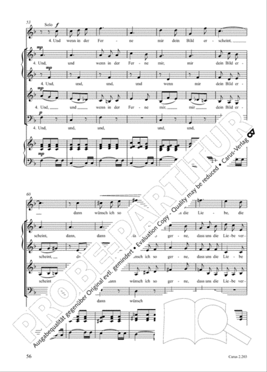 Loreley. Folk songs for choir (Loreley. Volkslieder fur Chor) Choir scores gallery preview page 63