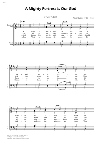 A Mighty Fortress Is Our God - SATB Choir image number null