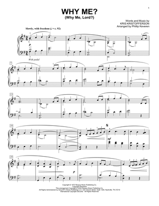 Why Me? (Why Me, Lord?) [Classical version] (arr. Phillip Keveren)