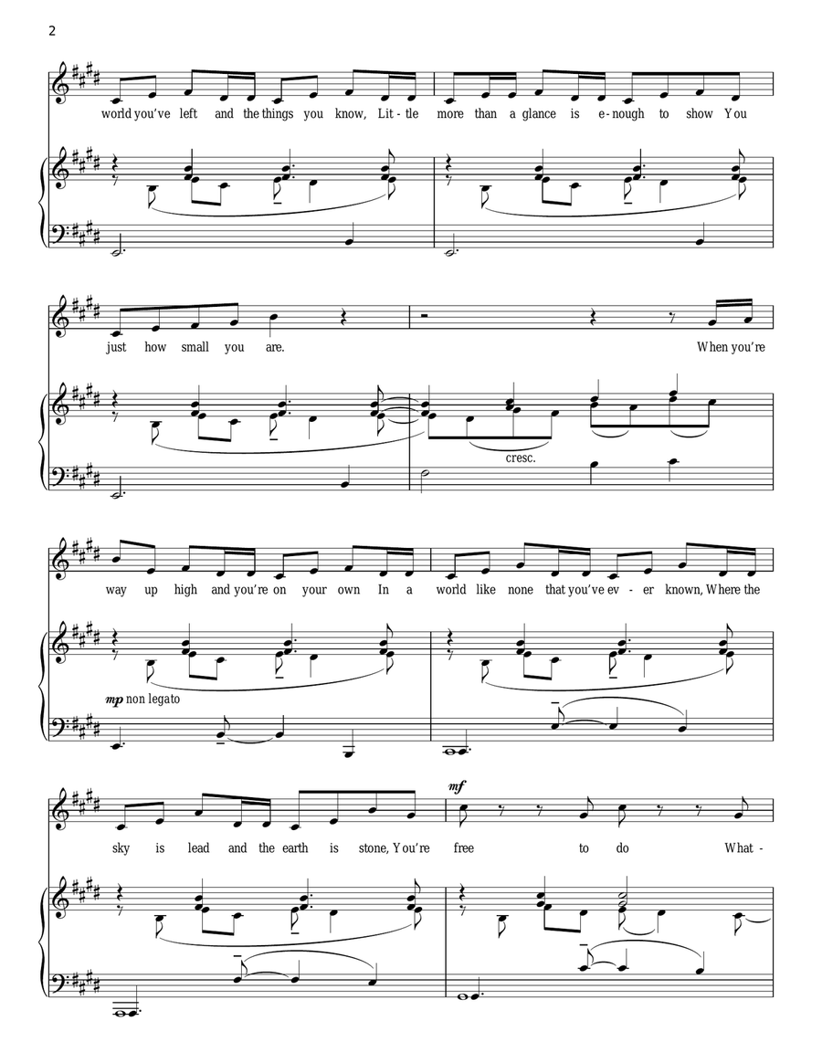 Giants In The Sky (Film Version) (from Into The Woods) Piano, Vocal scores gallery preview page 2