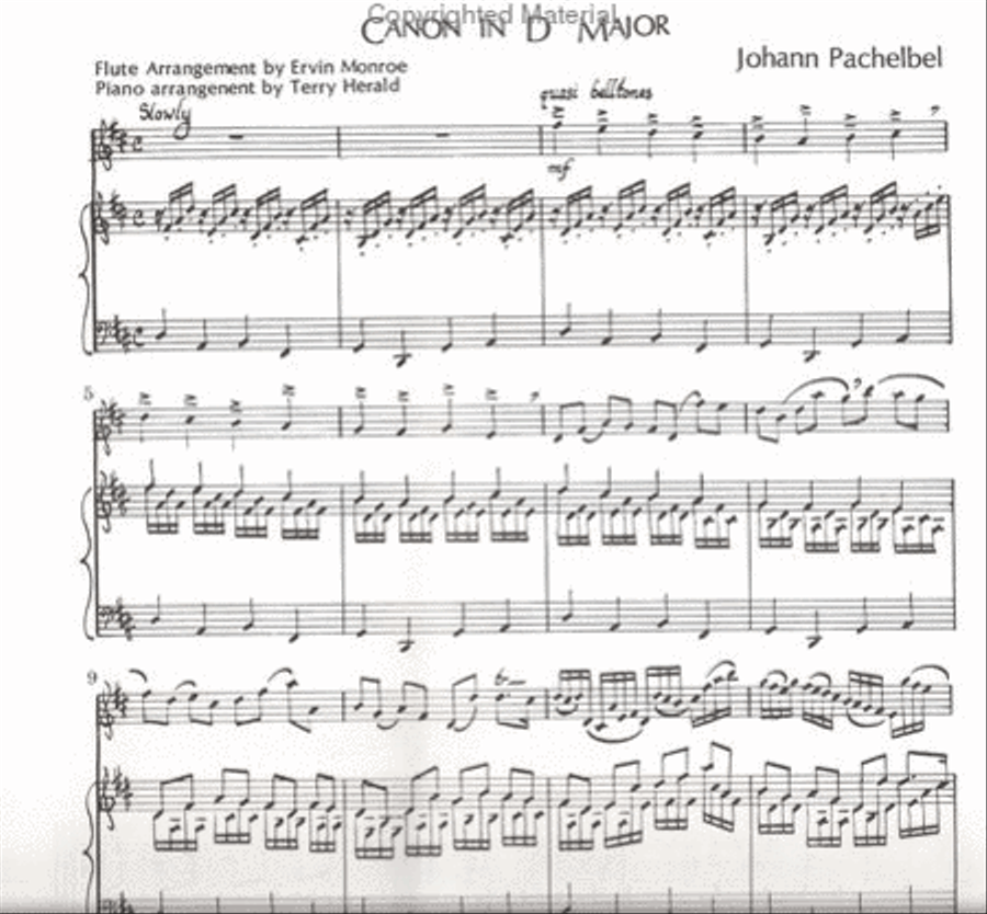 Canon in D Major Canon in D Major Flute Solo scores gallery preview page 2
