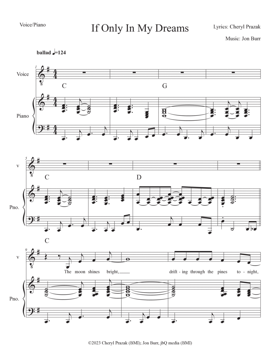 If Only In My Dreams Voice scores gallery preview page 1