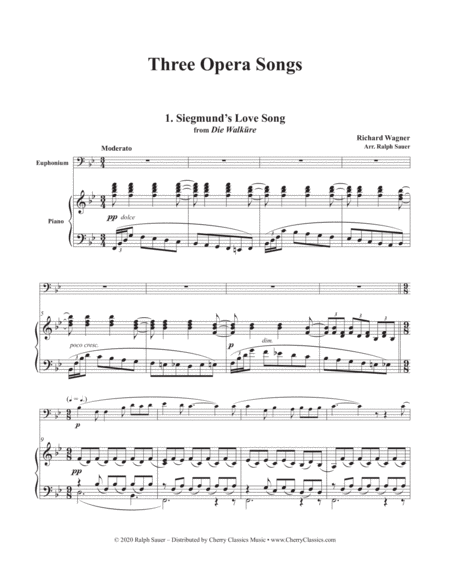Three Opera Songs for Euphonium and Piano