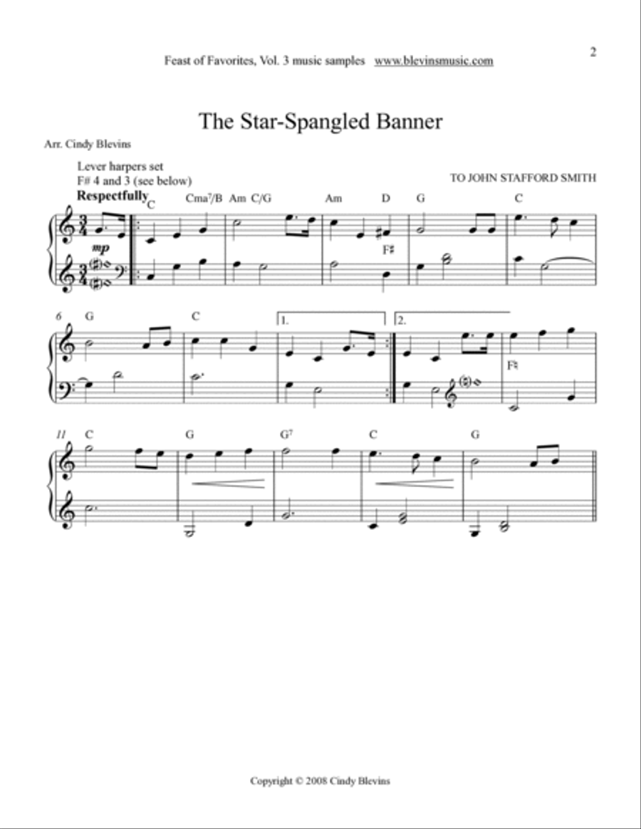 Feast of Favorites, Vol. 3, 20 solos for all harps Lap Harp scores gallery preview page 3