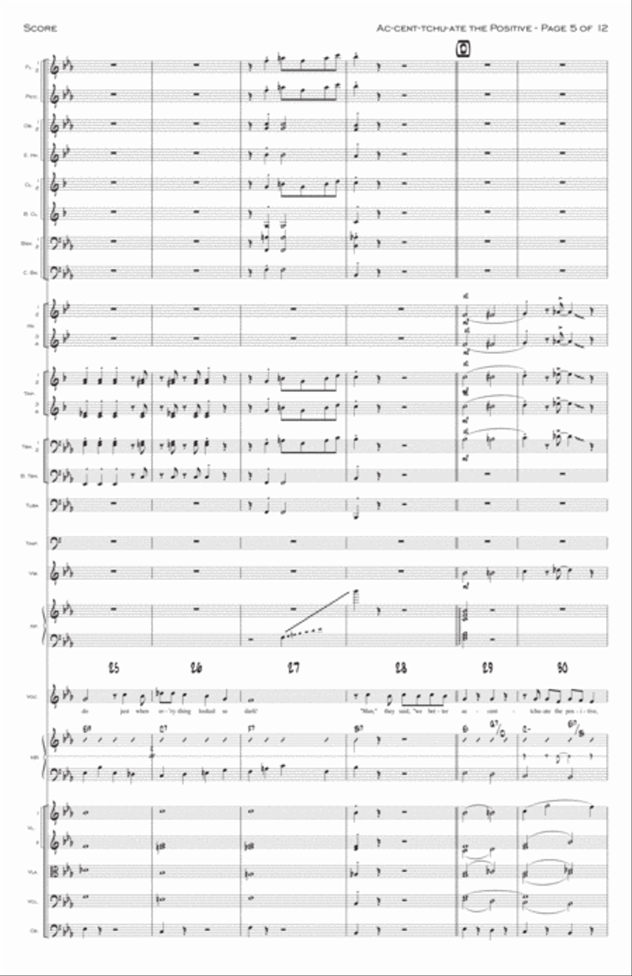 Ac-cent-tchu-ate The Positive Full Orchestra scores gallery preview page 5