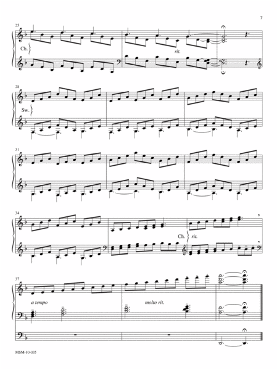Variations on Hyfrydol Organ scores gallery preview page 6