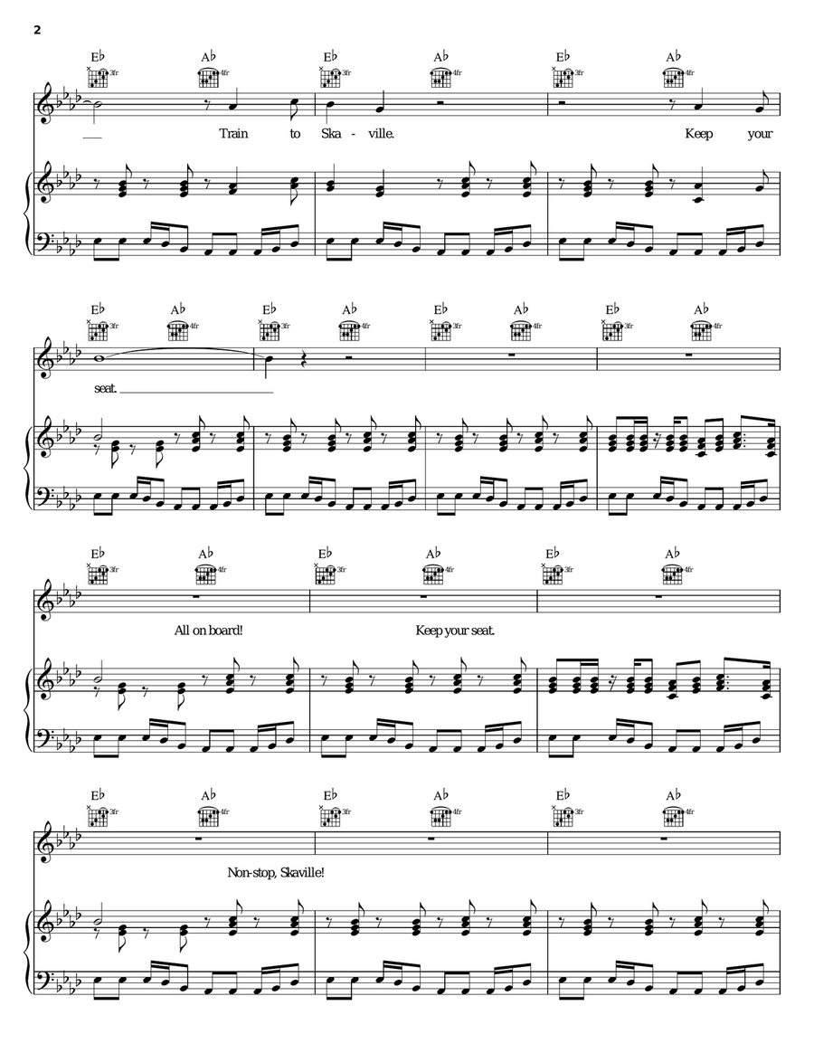 Train To Skaville Piano, Vocal, Guitar scores gallery preview page 2