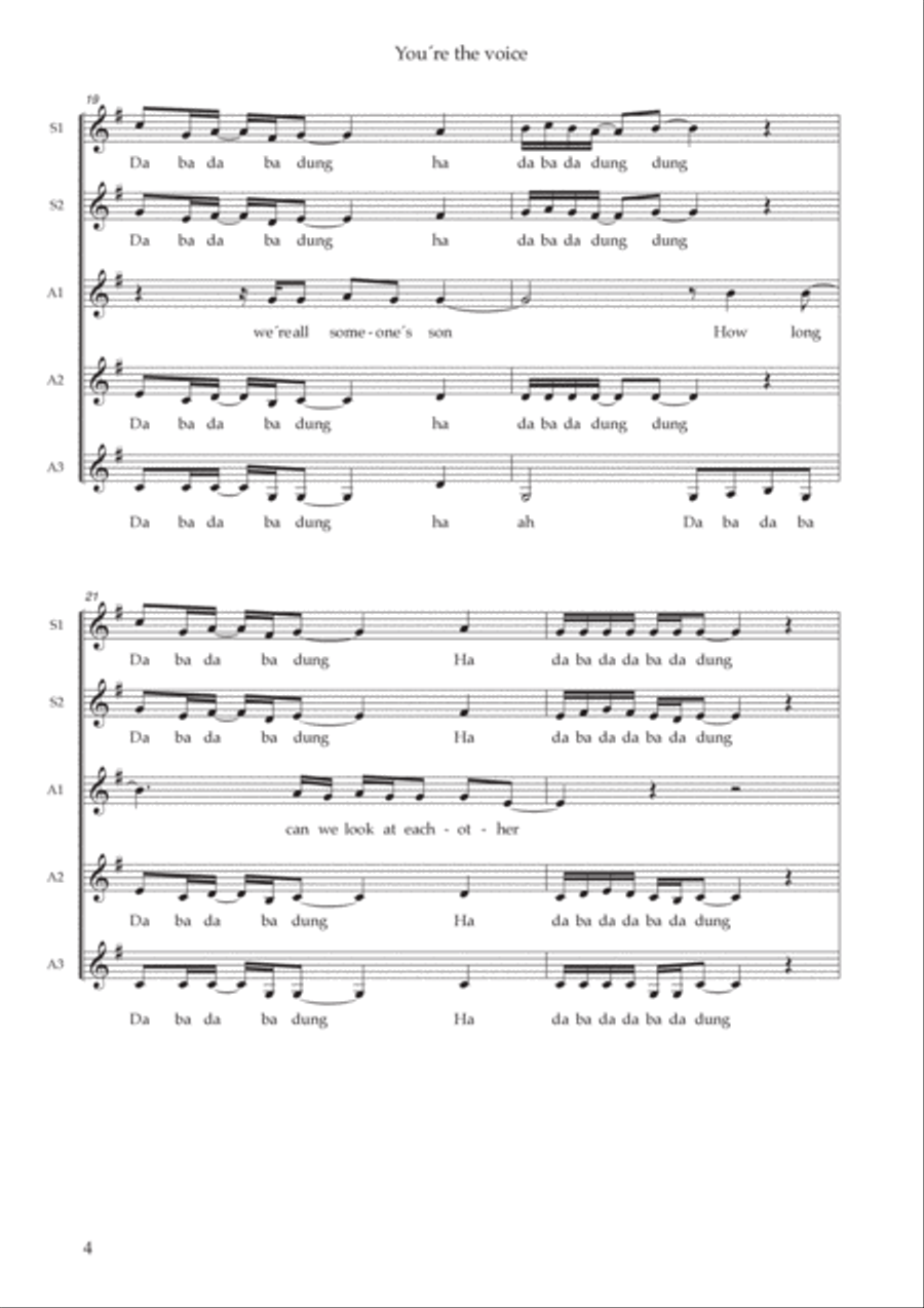 You're The Voice Choir scores gallery preview page 4