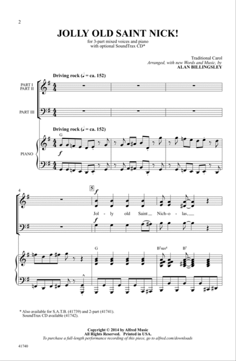Jolly Old Saint Nick! Choir scores gallery preview page 1