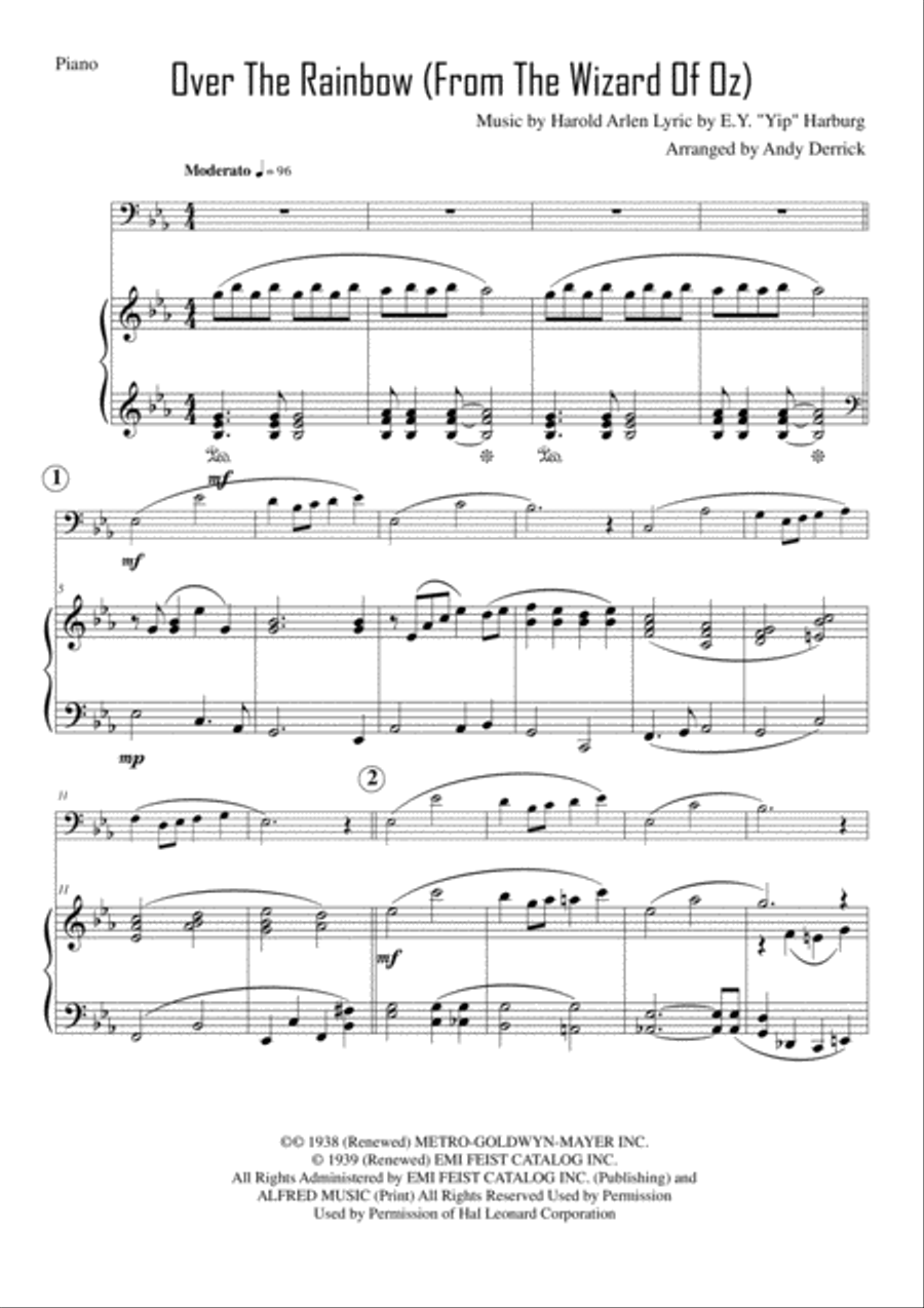 Over The Rainbow (from The Wizard Of Oz) Bassoon scores gallery preview page 2
