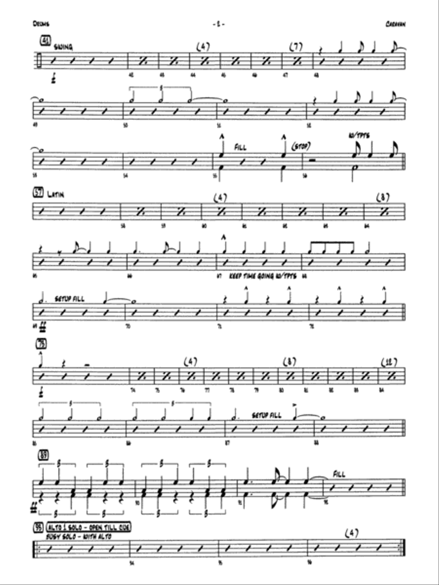 Caravan: Drums Jazz Ensemble scores gallery preview page 2