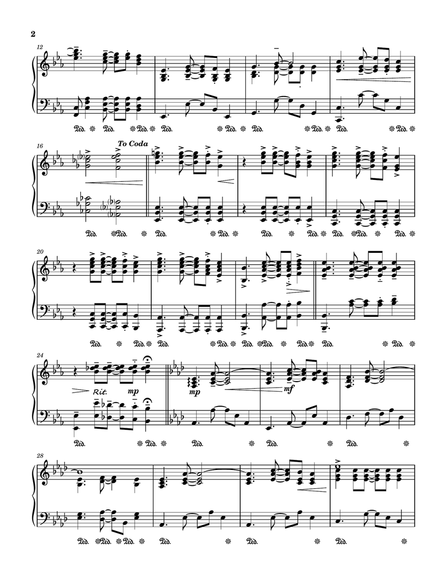 The Sons Of Katie Elder Piano Solo scores gallery preview page 2