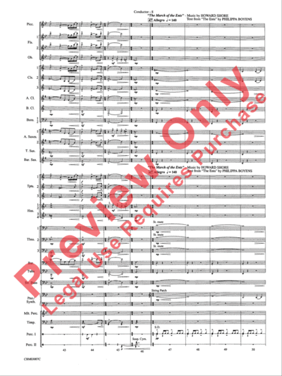 The Lord of the Rings: The Two Towers, Symphonic Suite from Concert Band scores gallery preview page 11