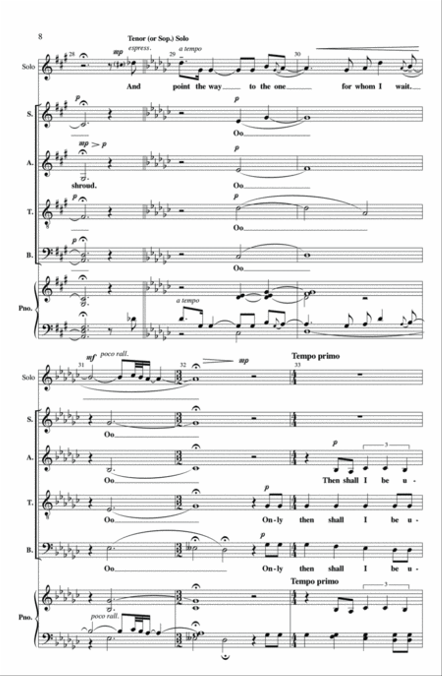 My Love Waits Beyond The Dawn 4-Part scores gallery preview page 6