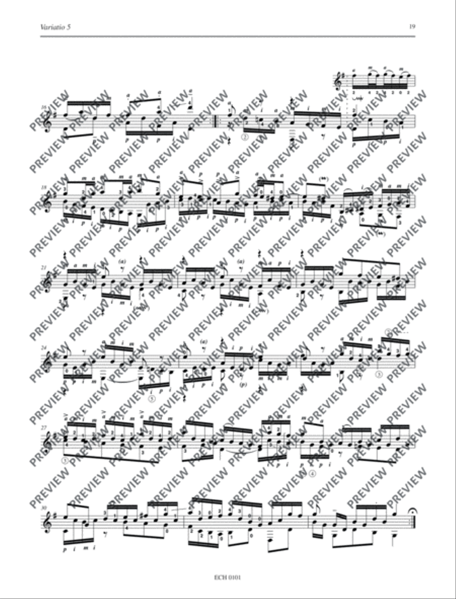 Goldberg Variations Classical Guitar scores gallery preview page 20
