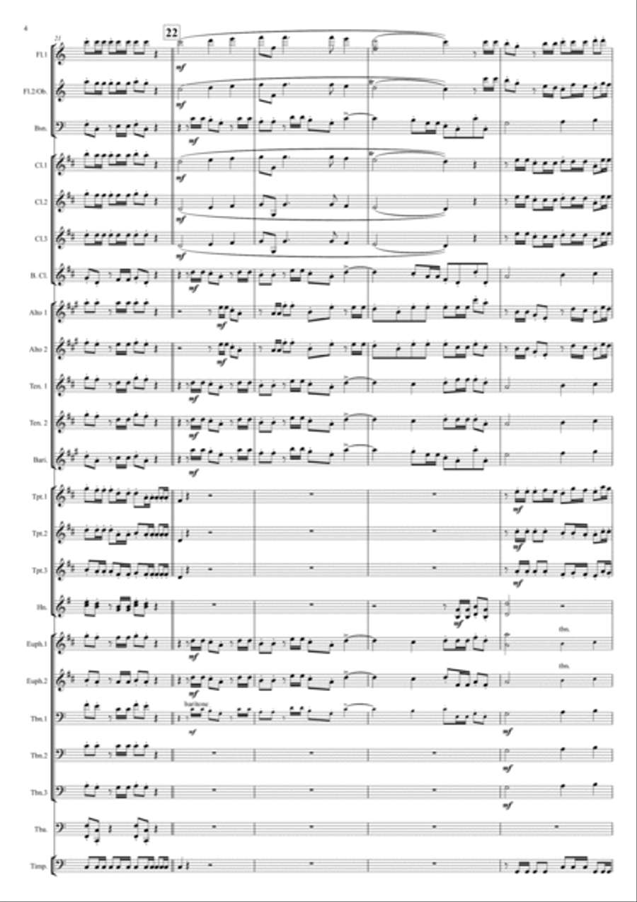 Messiah - Hallelujah - HWV 56 - Concert Band - C - Score Only Concert Band scores gallery preview page 4