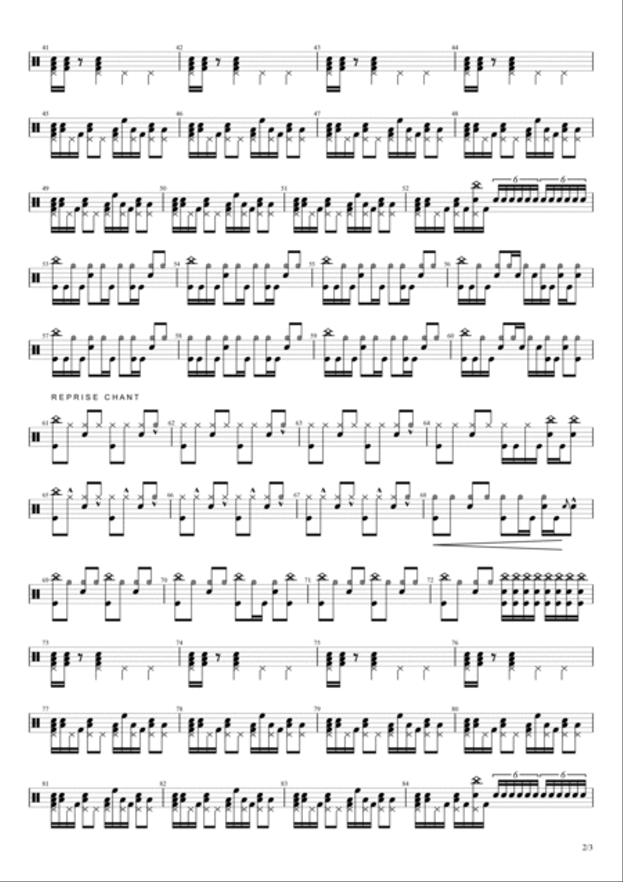 Killing In The Name Drum Set scores gallery preview page 2