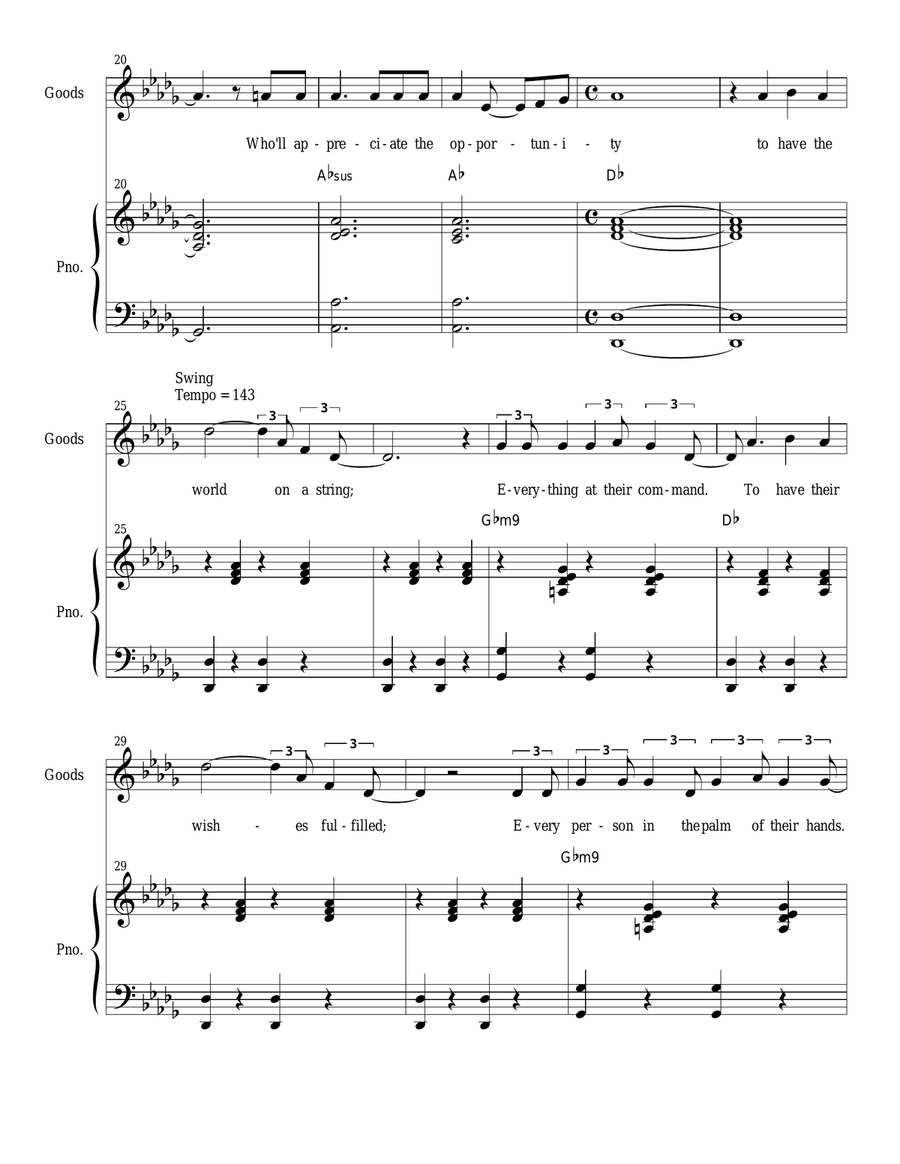 The World On A String (Vocal solo) Piano, Vocal scores gallery preview page 3