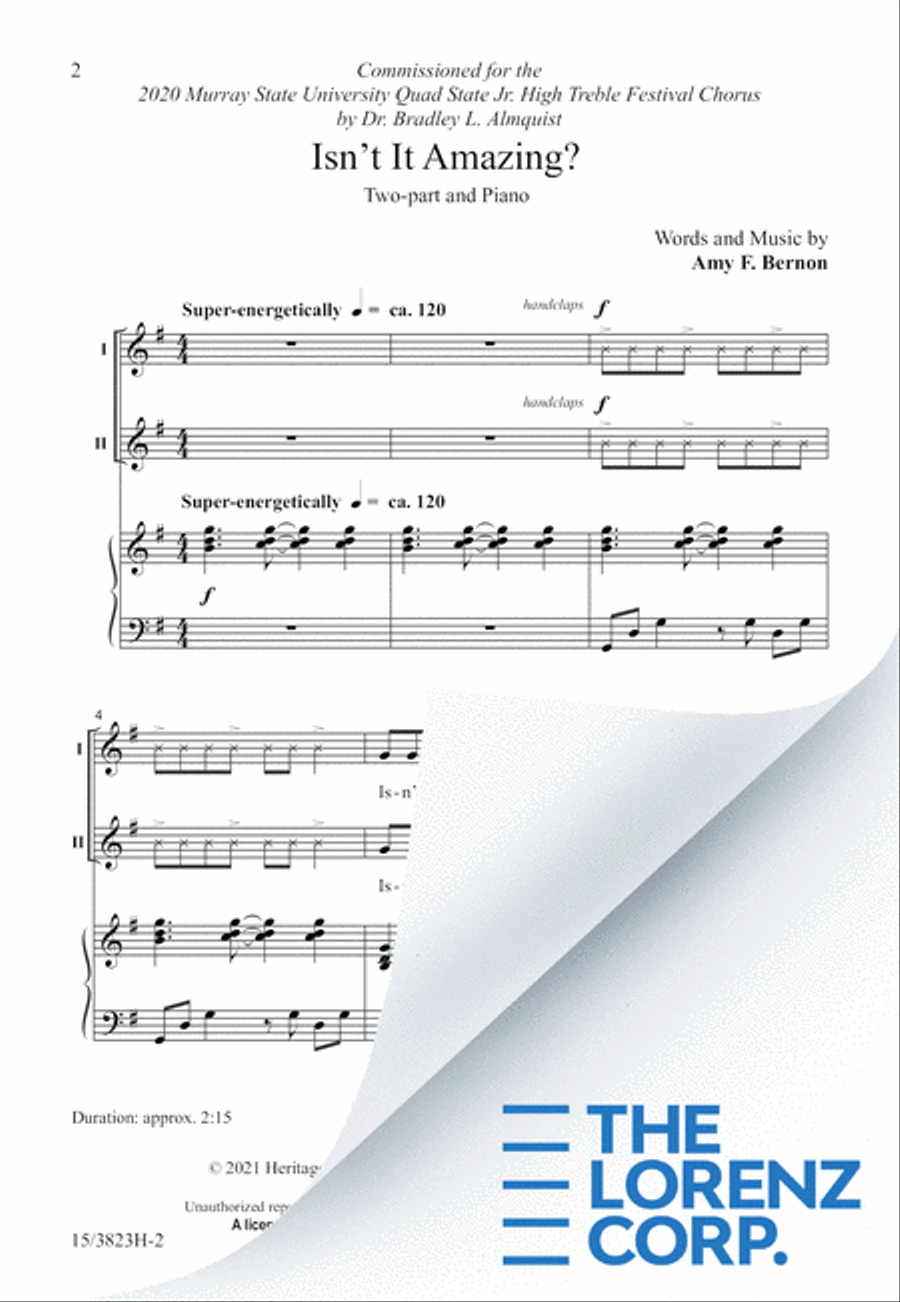 Isn't It Amazing? 2-Part scores gallery preview page 3