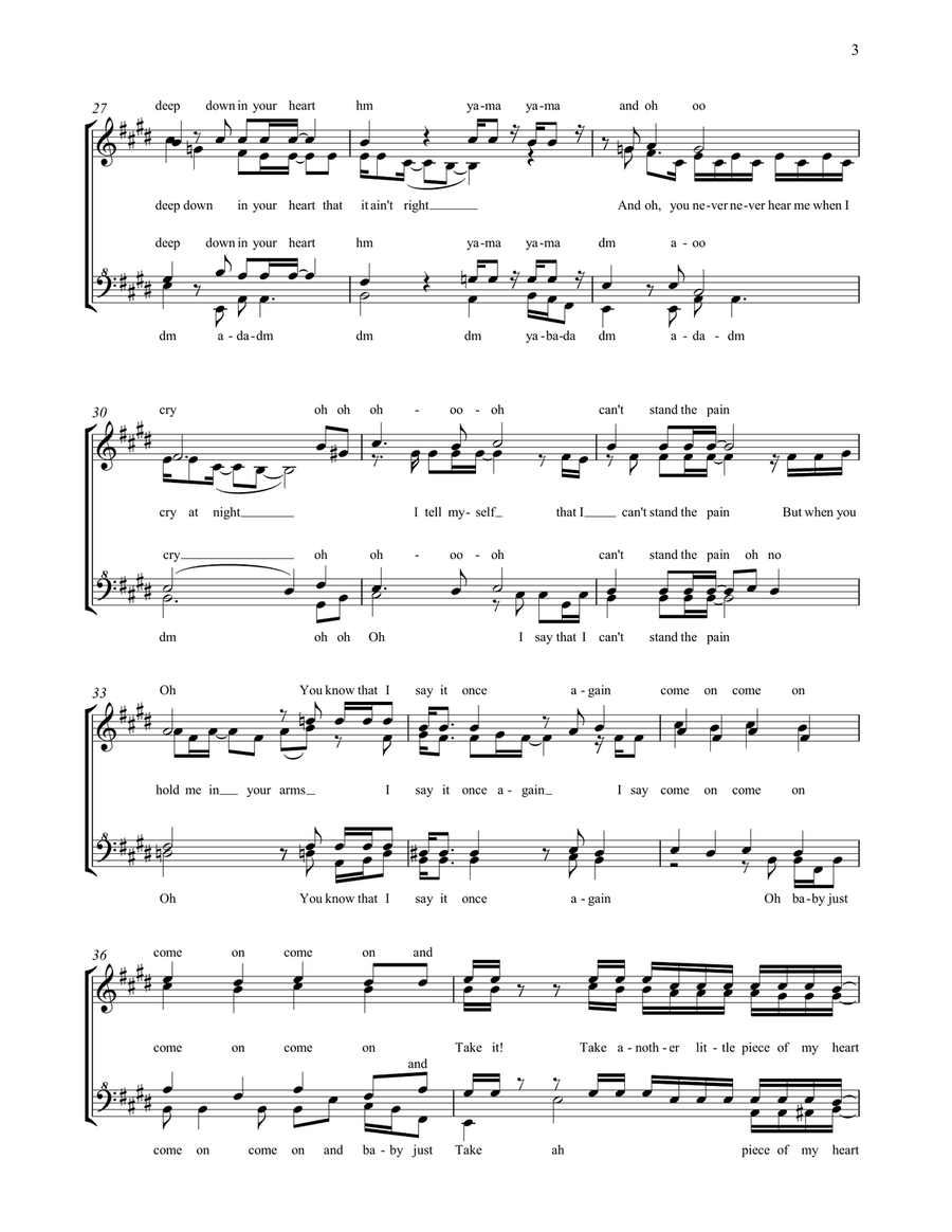 Piece Of My Heart SSAA scores gallery preview page 3