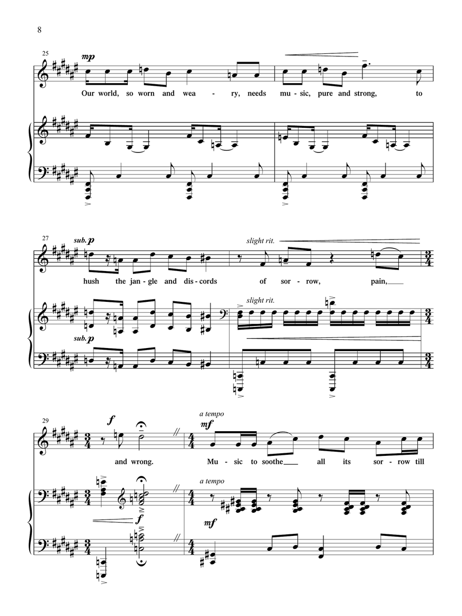 Miss Wheatley's Garden (Medium High Voice) Choir scores gallery preview page 5
