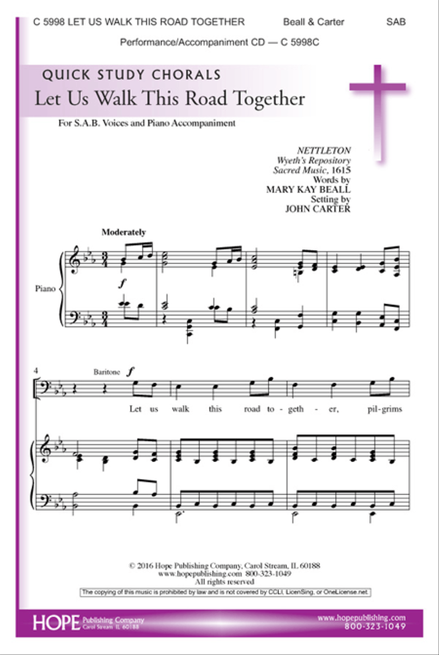 Let Us Walk This Road Together 3-Part scores gallery preview page 1
