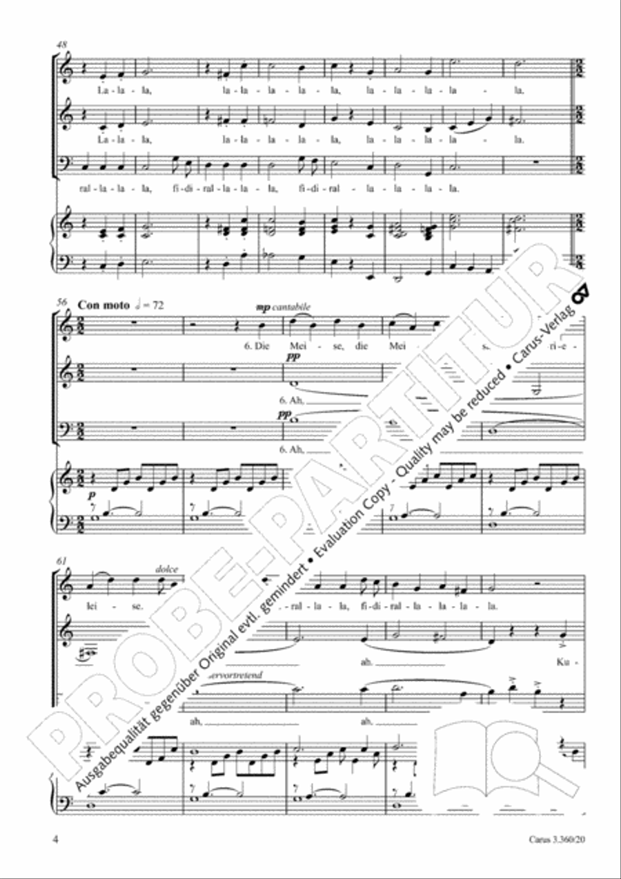 Ein Vogel wollte Hochzeit machen 3-Part scores gallery preview page 5